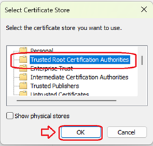 Select Cert Store